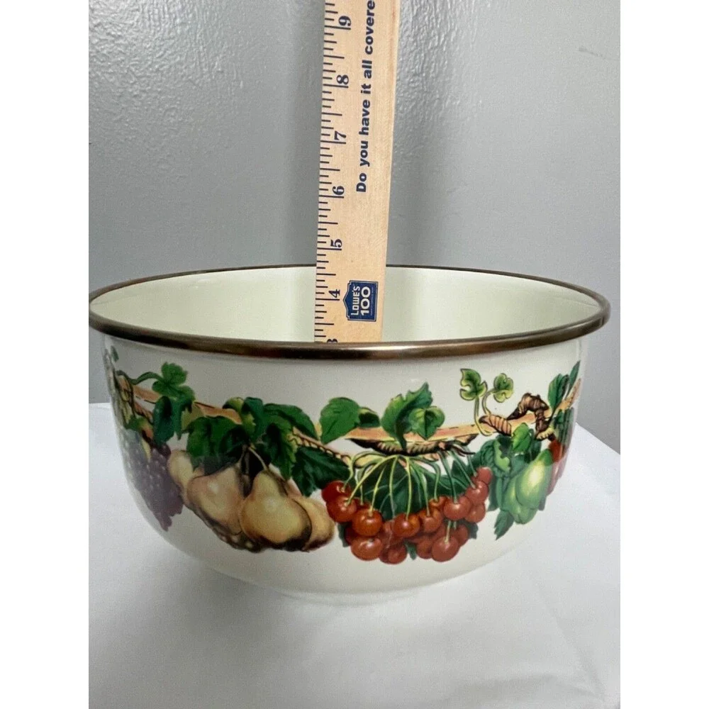 Vintage Vitroceramic Enamel Nesting Serving Stovetop Bowls Tabletops